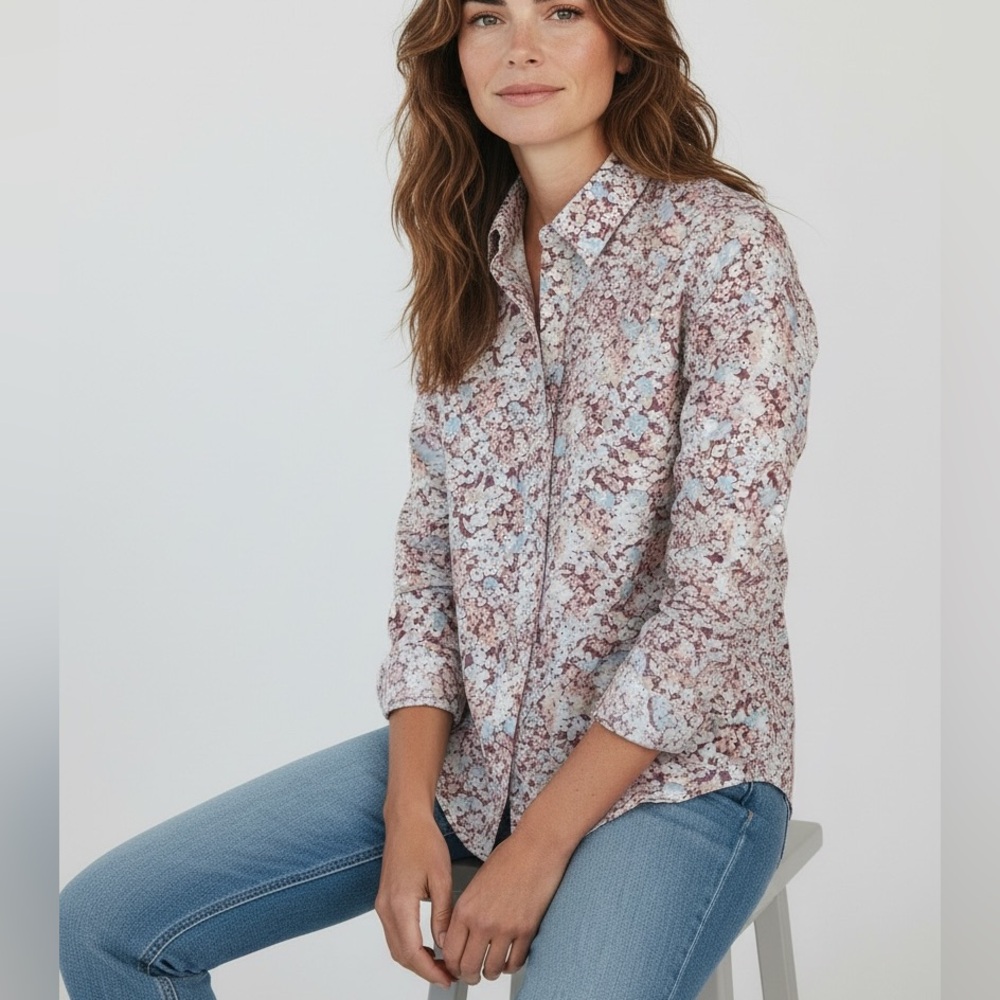 Lauren Ralph Lauren Jamelko Button Down Blouse